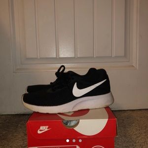 Black and white nike sneakers